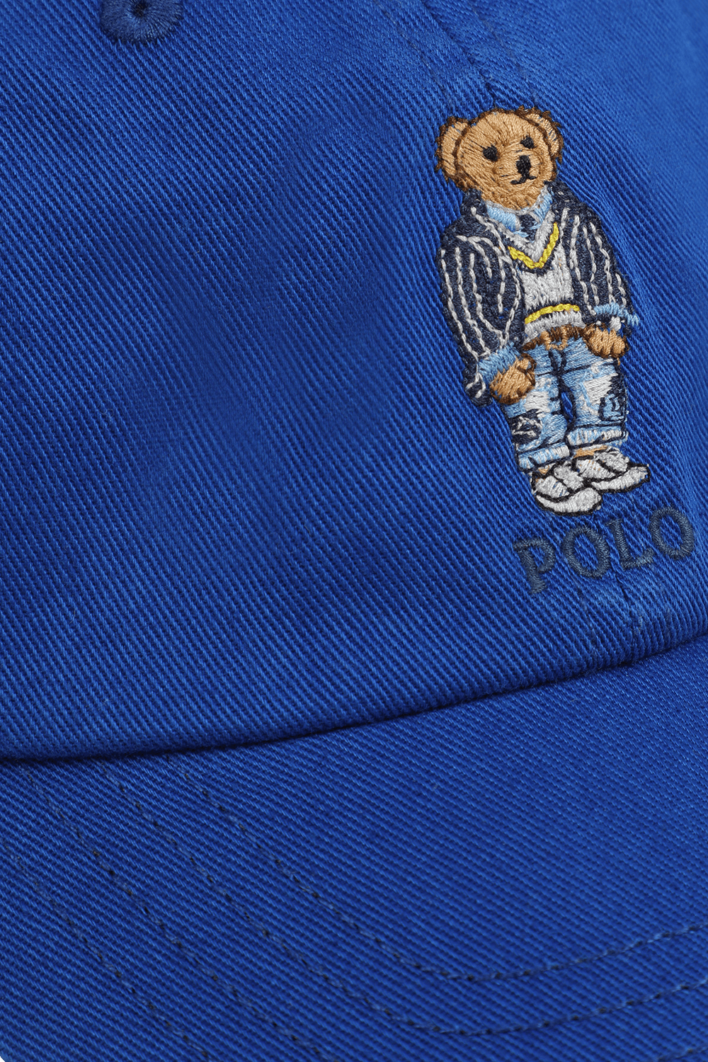 תמונת תקריב של כובע בייסבול פולו בר כחול POLO RALPH LAUREN KIDS