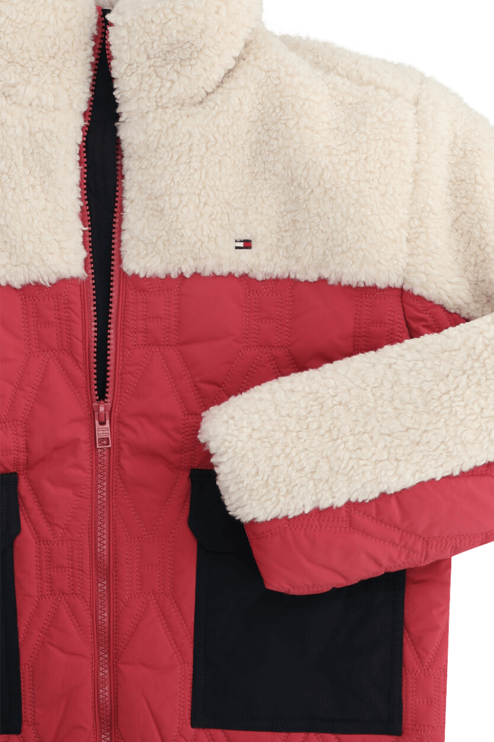 תמונת תקריב של מעיל פוך קל - גילאי 8-16 שנים TOMMY HILFIGER KIDS