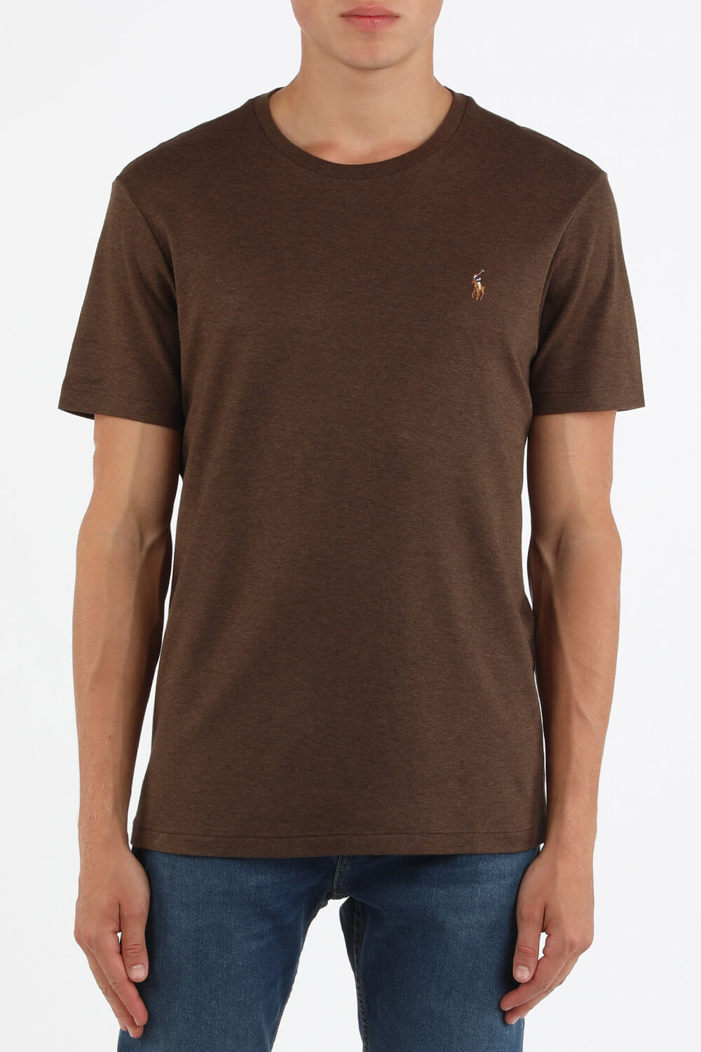 תמונת דוגמן קידמית של Crewneck T-Shirt in Brown