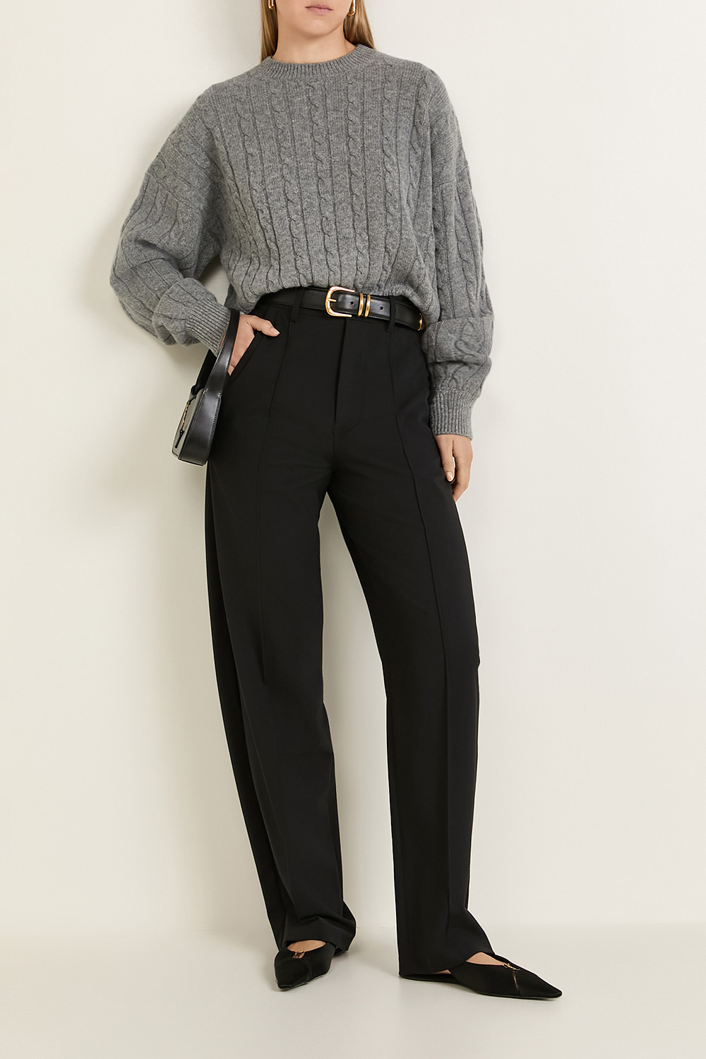 תמונת דוגמן קידמית של נעלי סלינג בק SAINT LAURENT