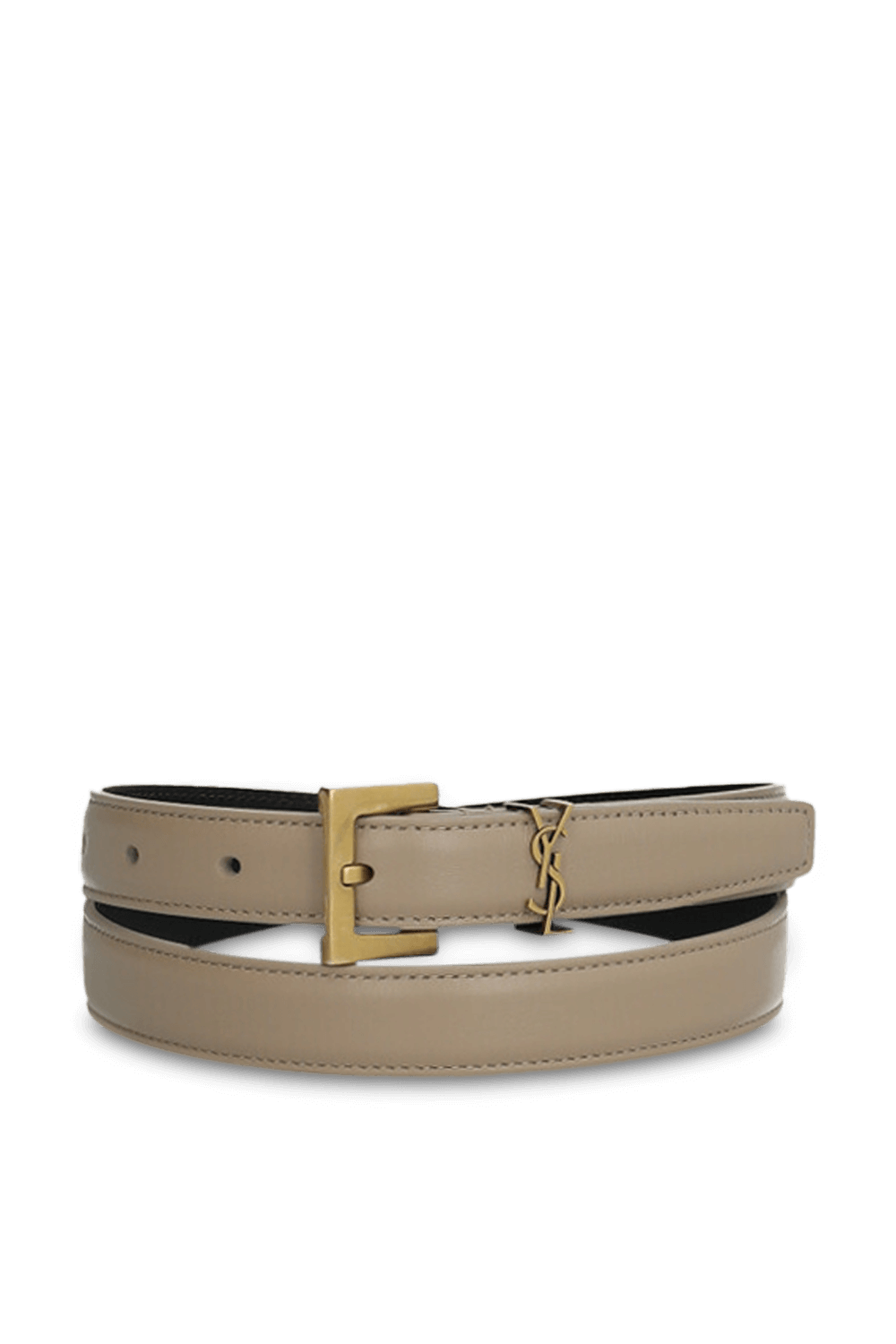 תמונה קידמית של חגורת עור SAINT LAURENT