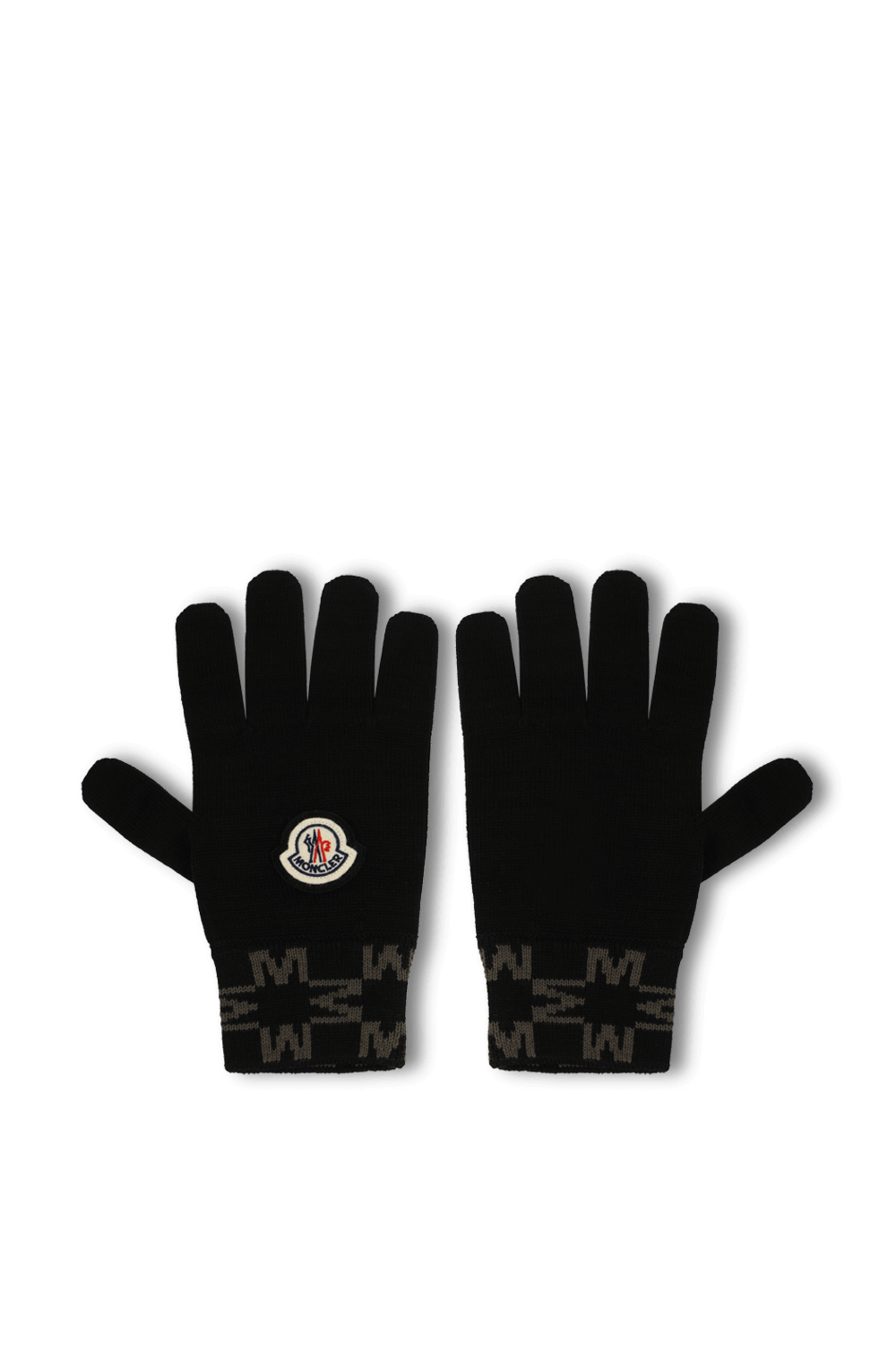 תמונה קידמית של זוג כפפות עם לוגו MONCLER
