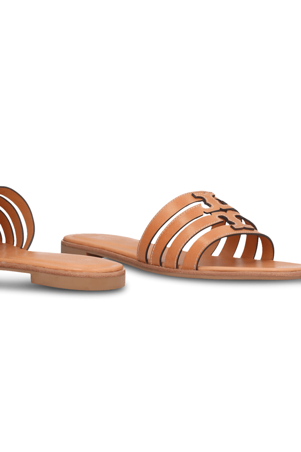תמונת תקריב של כפכפי סליידס TORY BURCH