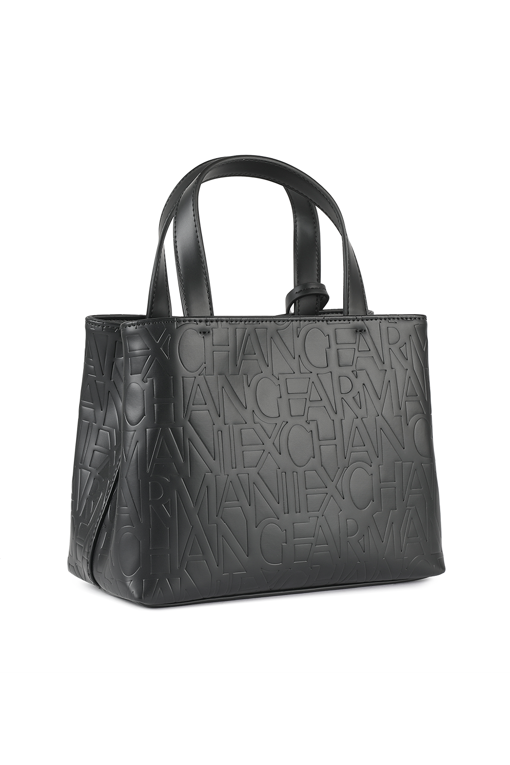 תמונה אחורית של תיק נשיאה לוגומאני שחור ARMANI EXCHANGE