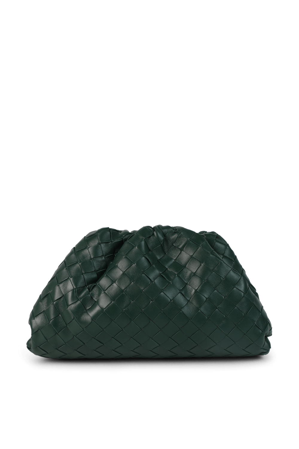 תמונה קידמית של תיק טין פאוץ' מעור קלוע BOTTEGA VENETA