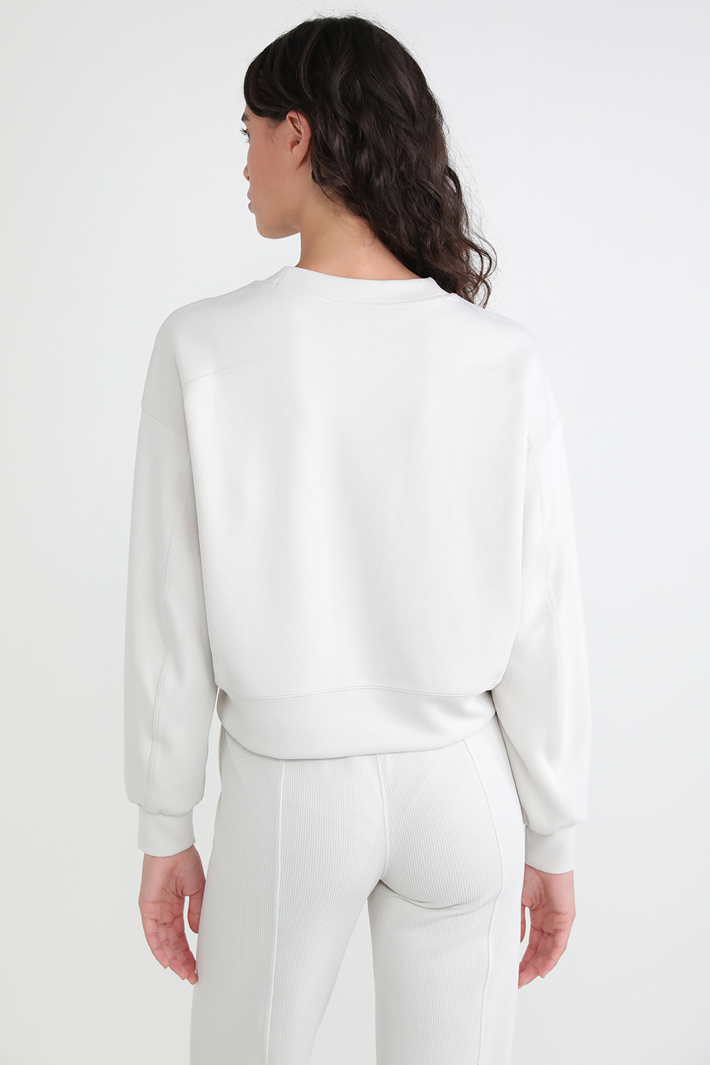 תמונת דוגמן אחורית של Perfectly Oversized Cropped Crew