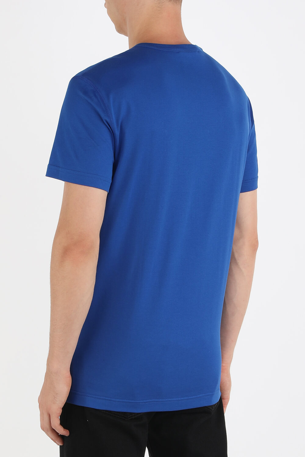 תמונת דוגמן אחורית של T-Shirt With With Branded Plate in Blue DOLCE & GABBANA