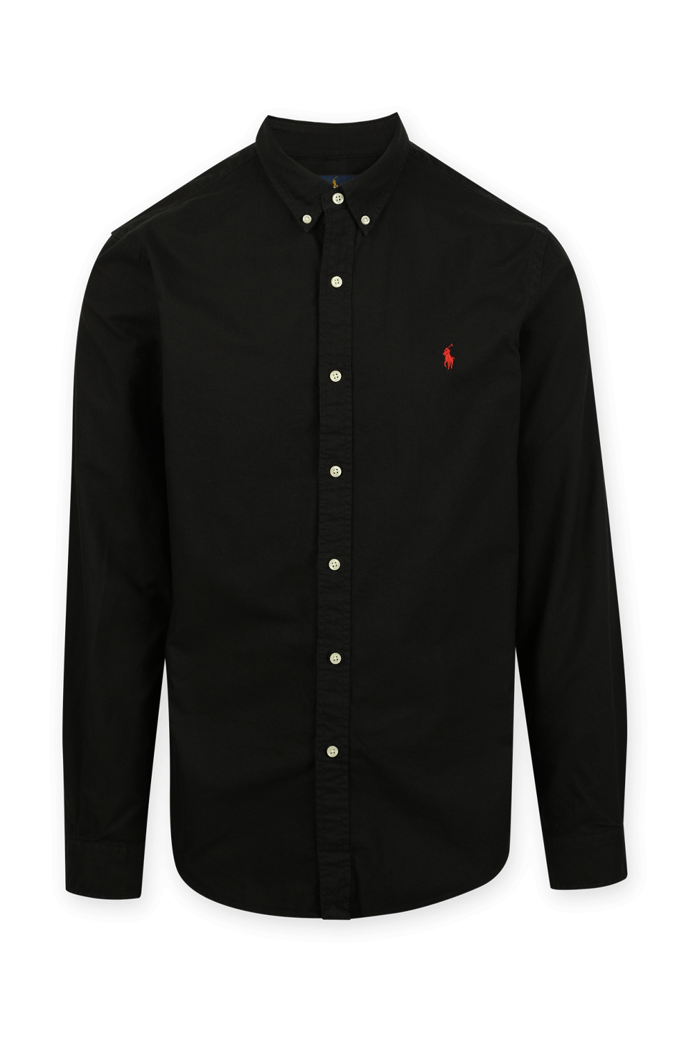 תמונה קידמית של חולצת אוקספורד סלים בשחור POLO RALPH LAUREN