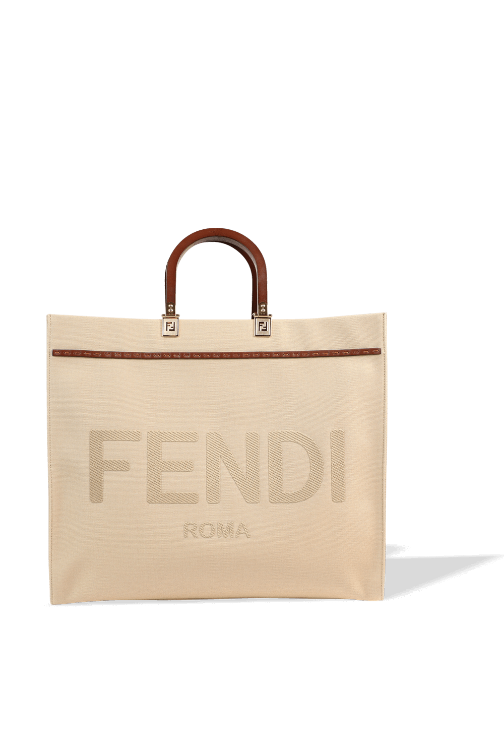 תמונה קידמית של Sunshine Canvas Large Bag in Beige