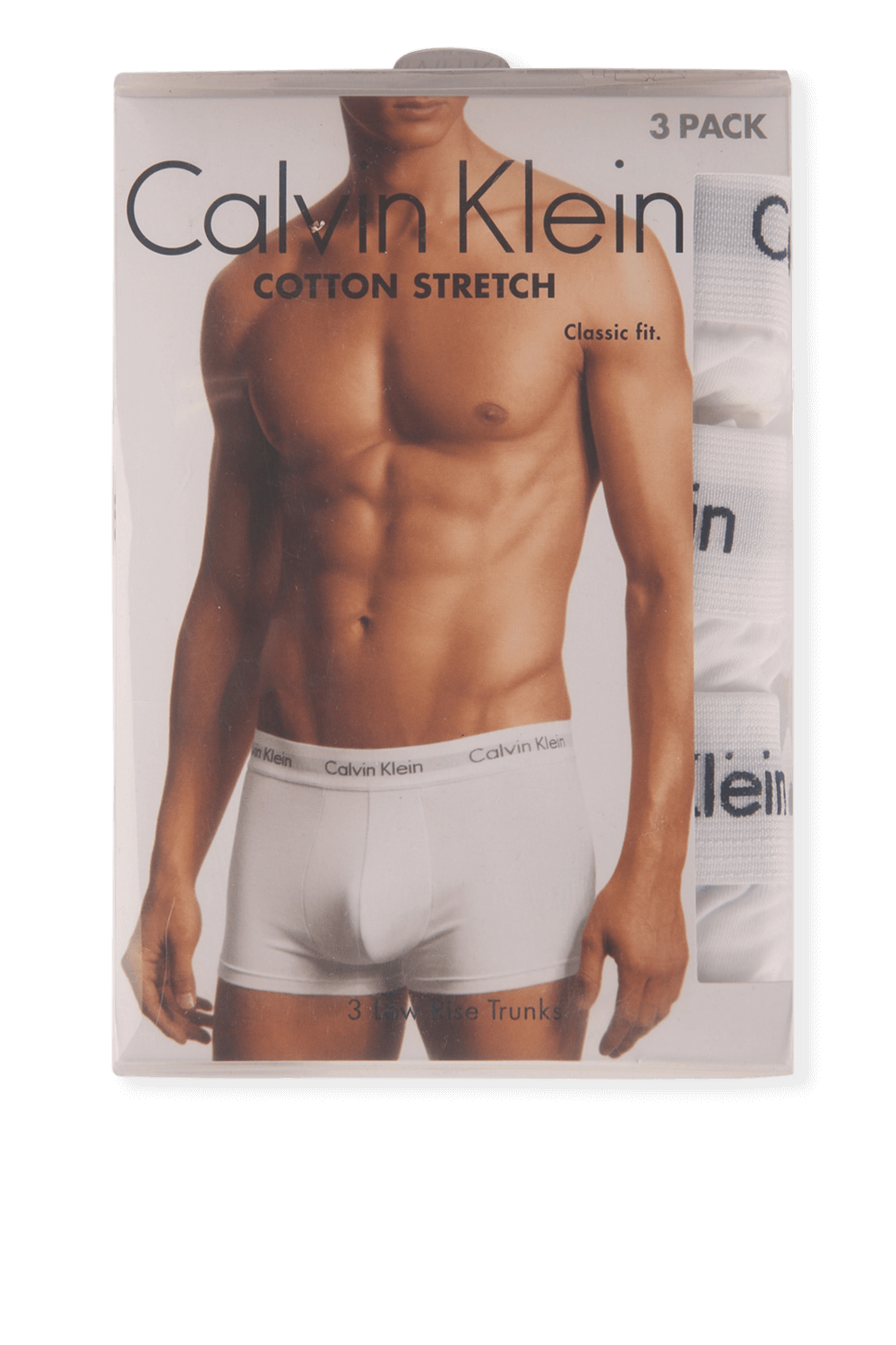 תמונה אחורית של מארז שלושה תחתוני טראנק CALVIN KLEIN