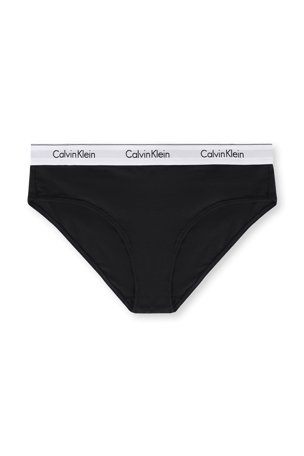 תמונה קידמית של תחתוני פלאס סייז שחורים CALVIN KLEIN