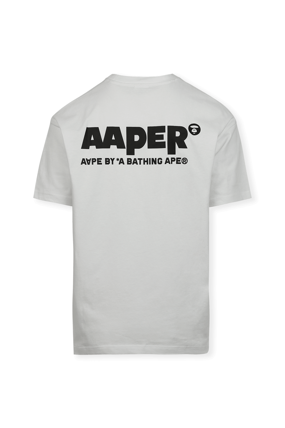תמונה אחורית של Echo Ape Print Tshirt in White AAPE