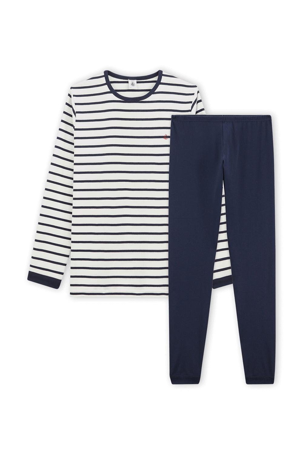 תמונת פנים של סט פיג'מה מכותנה - גילאי 6-12 שנים PETIT BATEAU