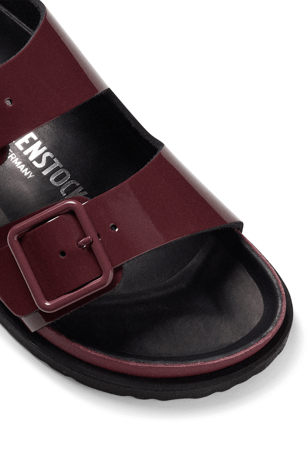 תמונת תקריב של סנדלי מילאנו לכה 1774 BIRKENSTOCK