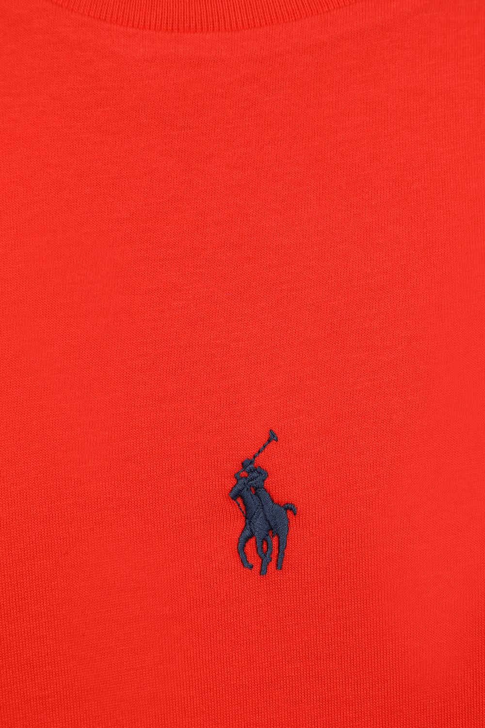תמונה אחורית של חולצת טי אדומה עם לוגו רקום POLO RALPH LAUREN