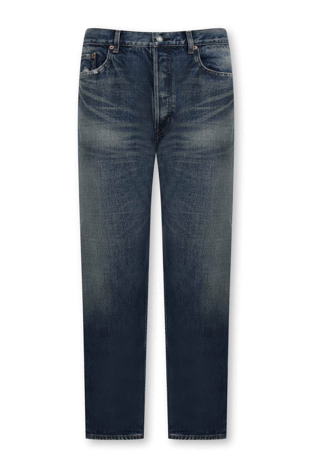 תמונה קידמית של מכנסי ג'ינס ישרים SAINT LAURENT