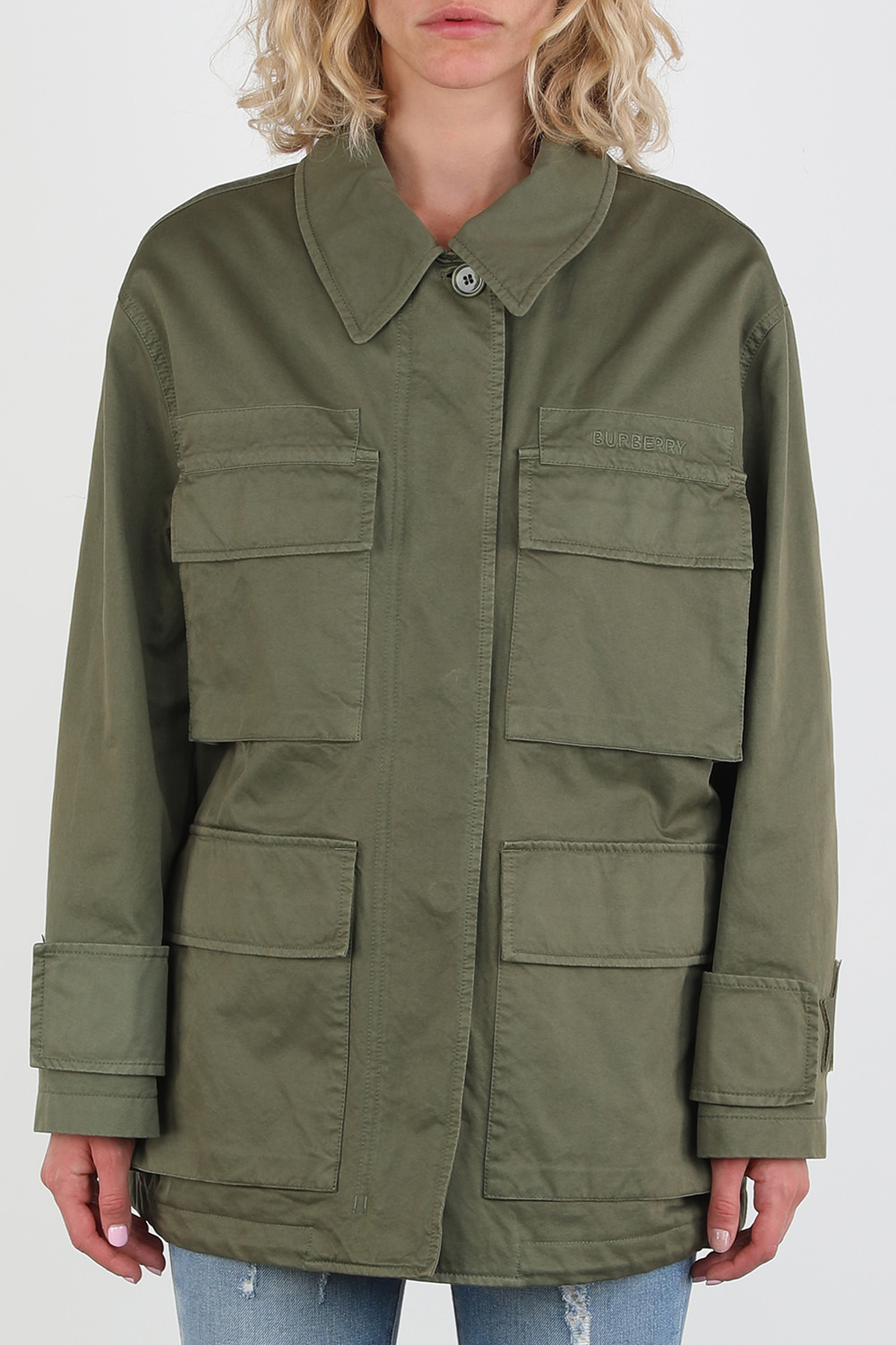 תמונת דוגמן קידמית של Military Logo Jacket in Green