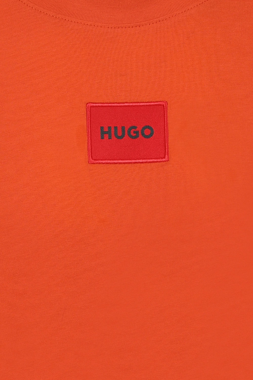תמונה אחורית של חולצת טי קצרה מכותנה HUGO