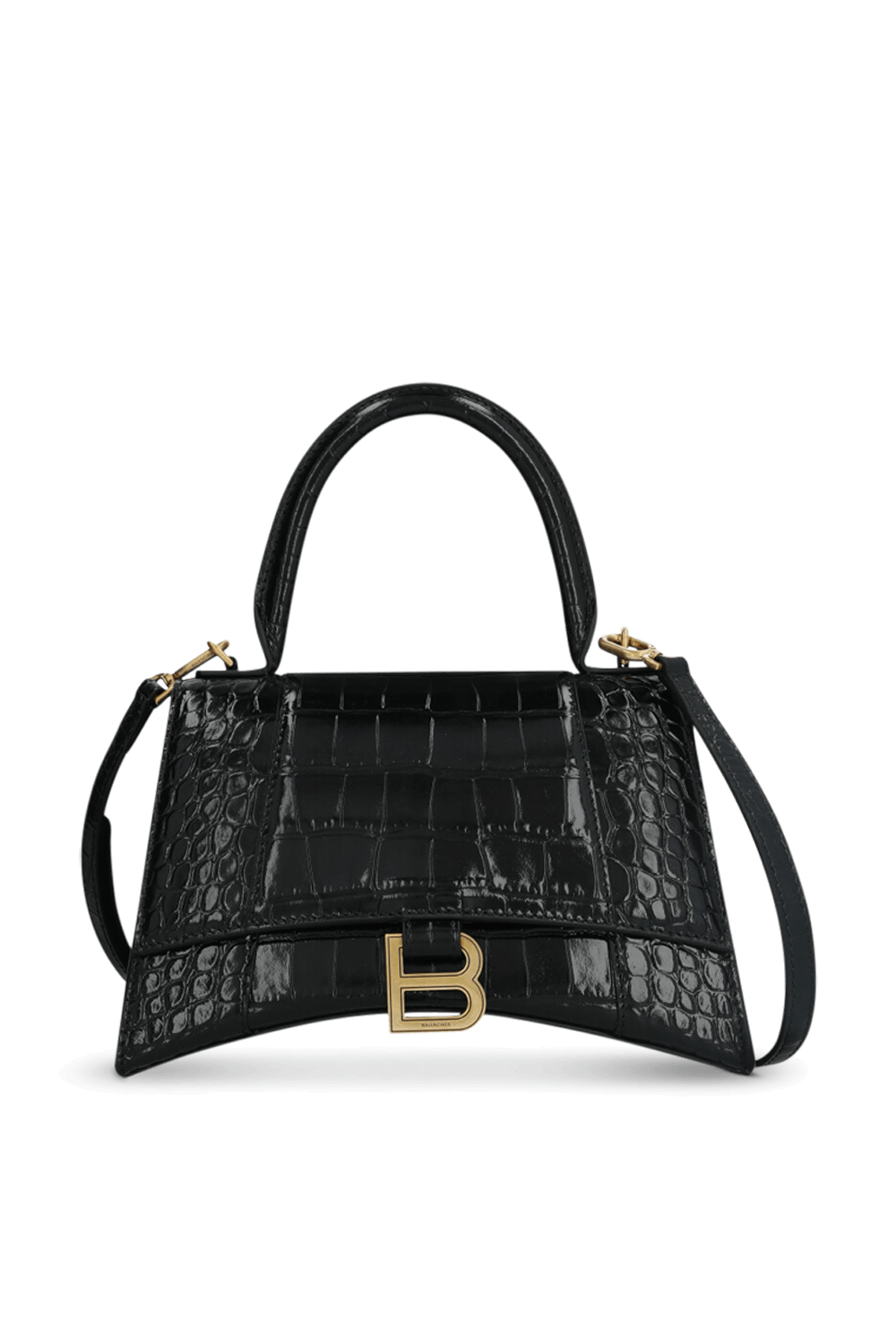 תמונה קידמית של תיק קרוסבודי מעור קרוקו BALENCIAGA