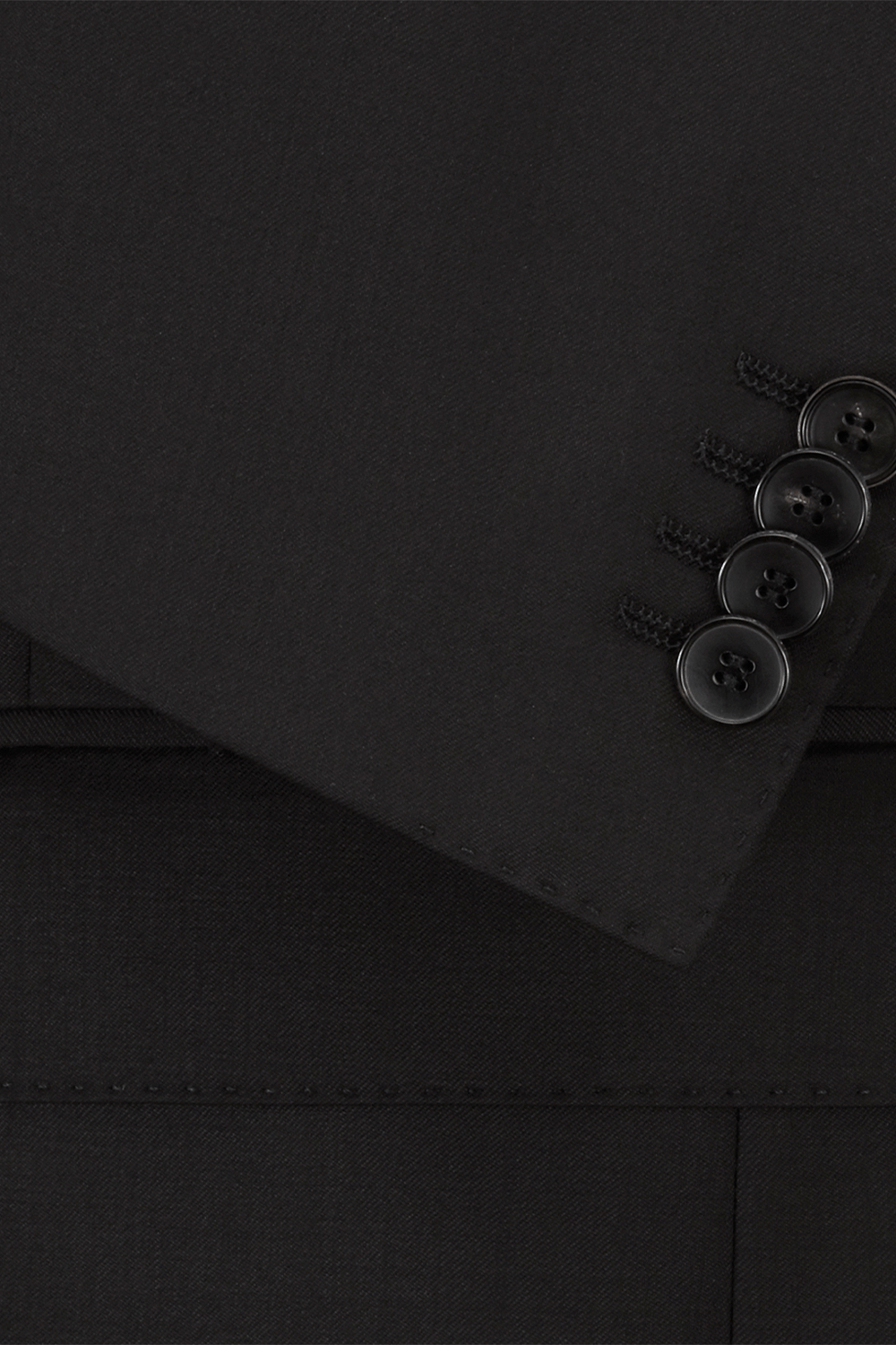 תמונת פנים של Black Slim Fit Jacket in Virgin Wool BOSS