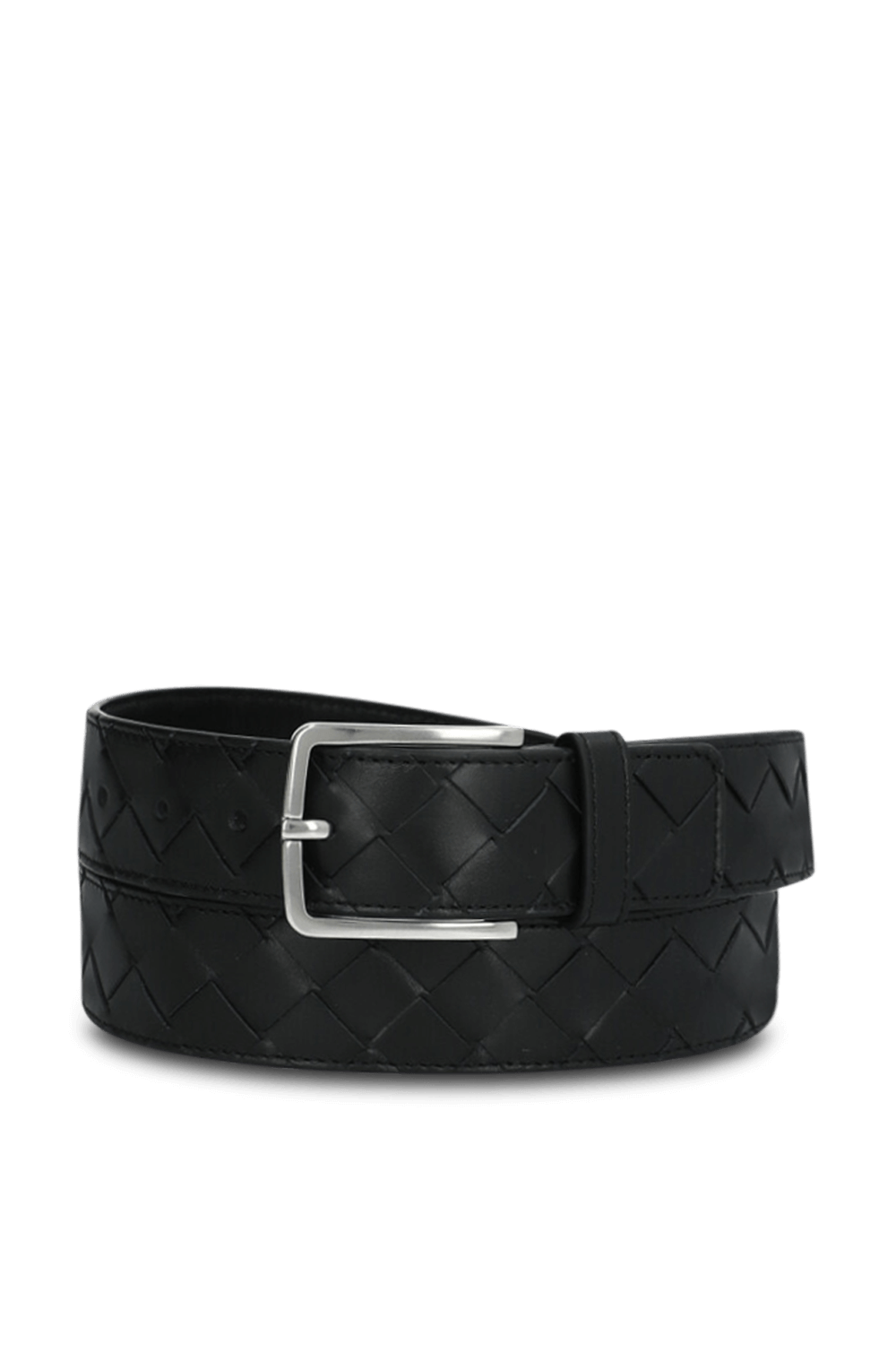 תמונה קידמית של חגורת עור קלוע BOTTEGA VENETA