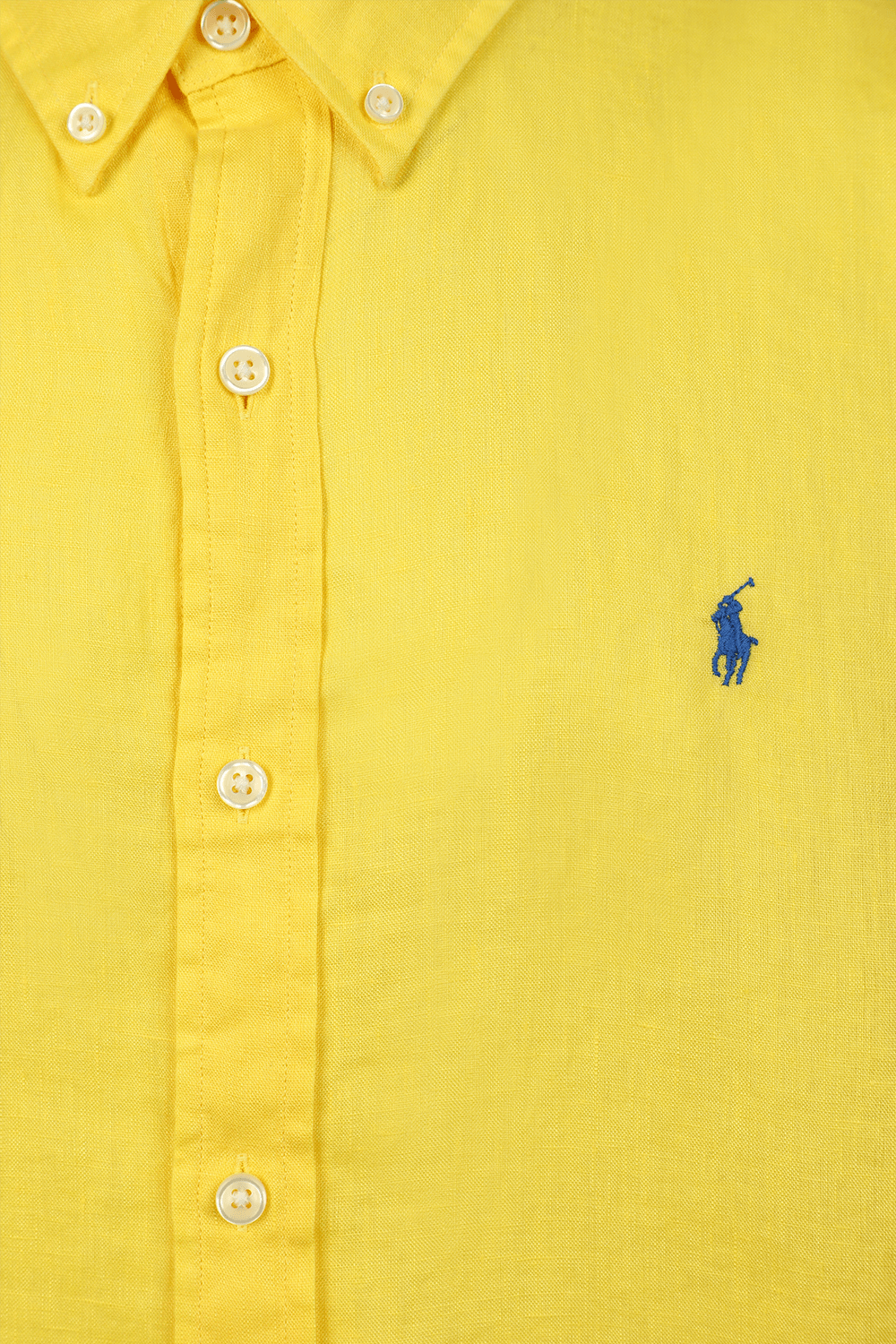 תמונה אחורית של חולצת פשתן מכופתרת עם לוגו POLO RALPH LAUREN