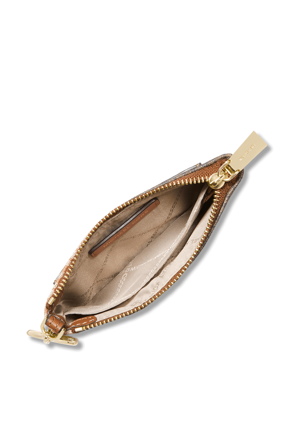 תמונת תקריב של XS Key Card Case in Brown MICHAEL KORS